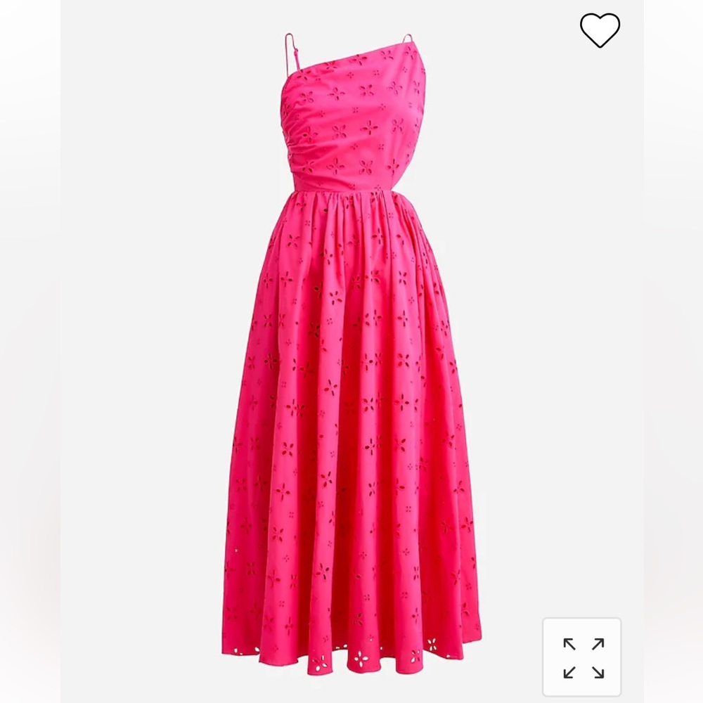 NWT J.Crew Collection side-cutout midi dress in pink eyelet Style BP898